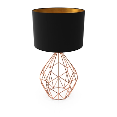 PEDREGAL Table Lamp: Stylish Steel and Copper Design 3D model image 1 