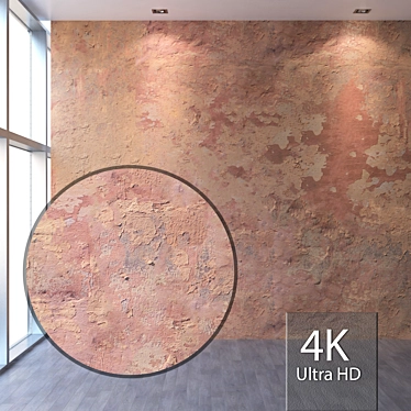 Vintage Plastered Texture 4K 3D model image 1 