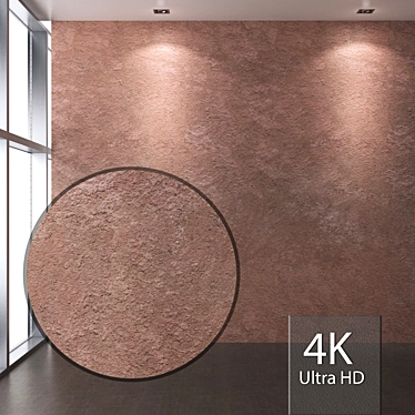 Seamless 4K Decorative Plaster 3D model image 1 