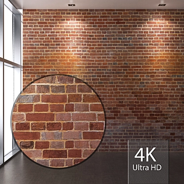 Seamless Brick Texture 4K 3D model image 1 