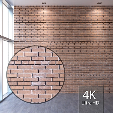 Seamless Brick Texture 4K 3D model image 1 