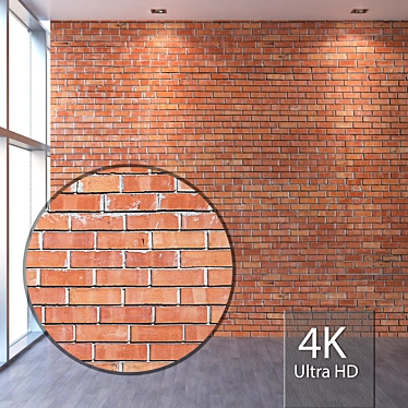 Seamless Brick Texture 4K 3D model image 1 