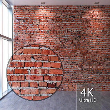 Seamless Brick Texture 4K 3D model image 1 