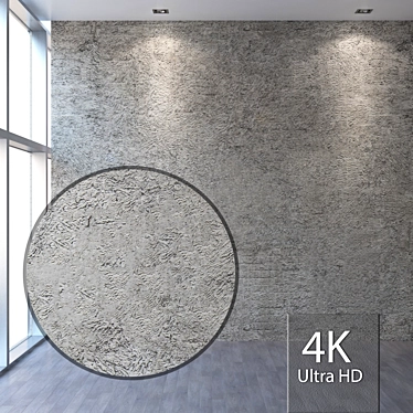 Seamless 4K Coated Plaster Texture 3D model image 1 