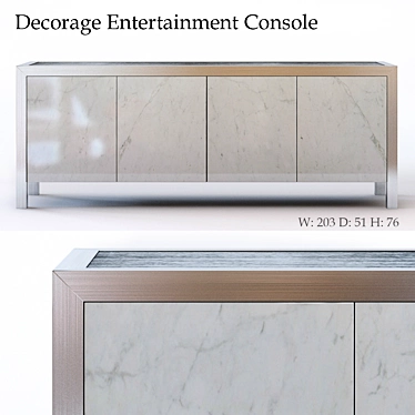 Sleek Decorage Entertainment Console 3D model image 1 