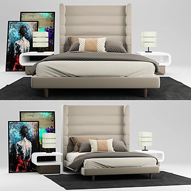 Elegant Haven Dream Bed 3D model image 1 