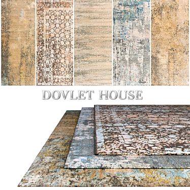 DOVLET HOUSE Carpets 5 Pieces (Part 218) 3D model image 1 