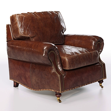 Vintage Leather Papa's Chair 3D model image 1 