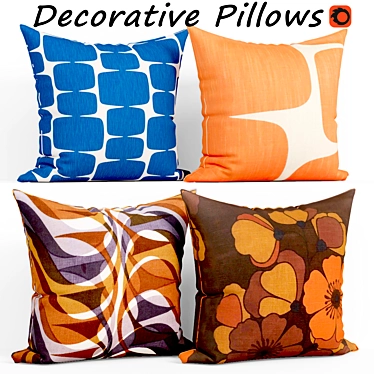 Retro Modern Scion Lohko Decorative Pillows 3D model image 1 