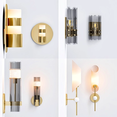 Sleek and Stylish Wall Lamps 3D model image 1 