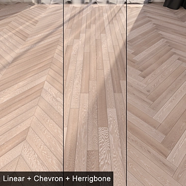 Elegant Rovere Creta Parquet 3D model image 1 