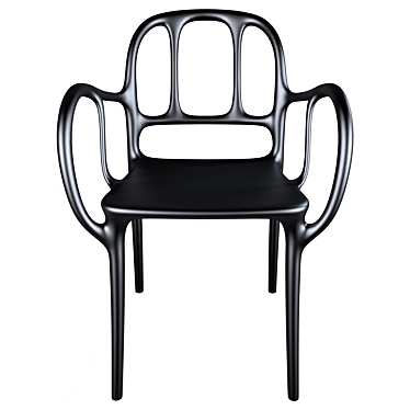 Sleek Outdoor Stacking Chair 3D model image 1 