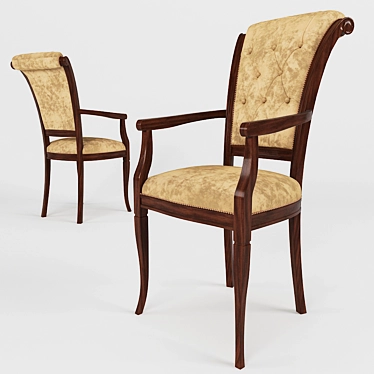 Elegant Parisian Chair 3D model image 1 