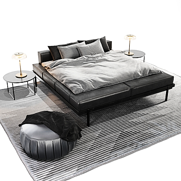 Sleek and Stylish DS-1121 Bed 3D model image 1 