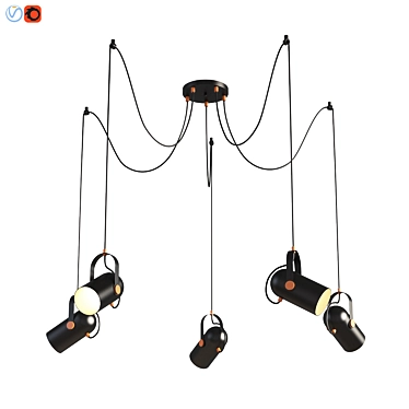 Favorite Ampolla 2007-5P Loft Chandelier 3D model image 1 