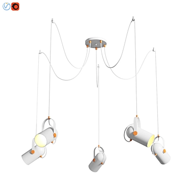 Favorite Ampolla 5-Light Pendant 3D model image 1 