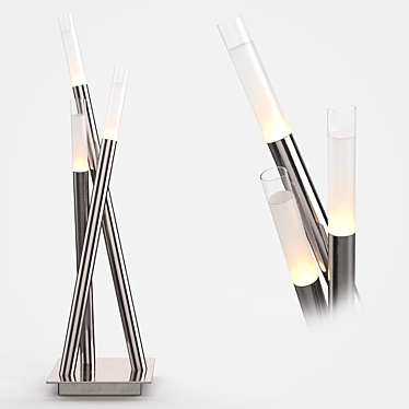 Icicle Contemporary Chrome Table Lamp