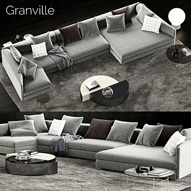 Luxury Minotti Granville Sofa 3: Modern Design by Delcourt 3D model image 1 