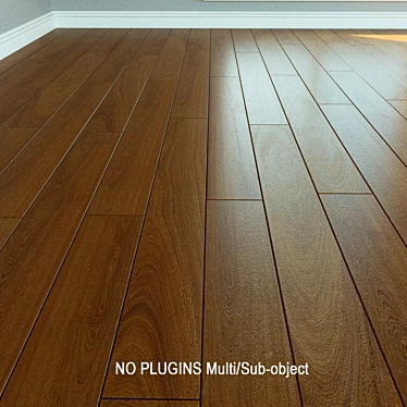 Title: Mahogany Crown Laminate - Natural Wood Flooring 3D model image 1 