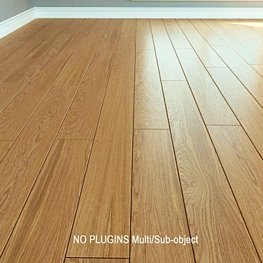 Natural Wood Laminate Flooring 3D model image 1 