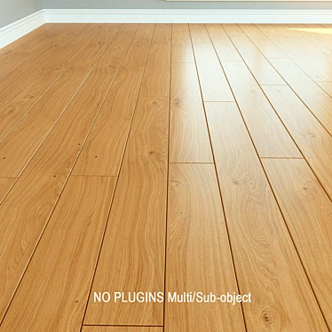 Natural Wood Laminate Flooring 3D model image 1 