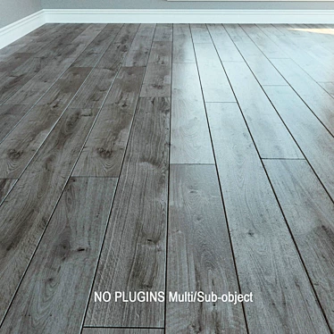 Title: Natural Wood Laminate Flooring 3D model image 1 