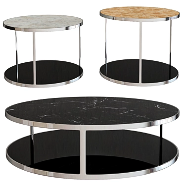Elegant Huber Minotti Coffee Tables 3D model image 1 