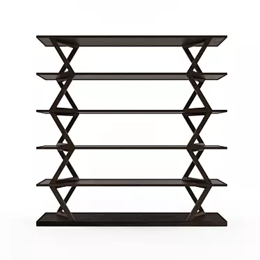 Modern Minimalist Cut Shelf 3D model image 1 