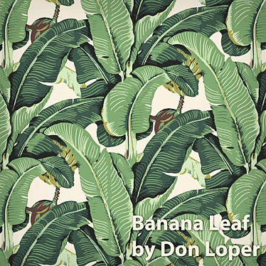 Tropical Elegance: Martinique Banana Leaves 3D model image 1 