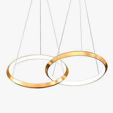 Modern Oracle 2-Rings Lighting 3D model image 1 