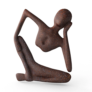 Rusty Metal Sculpture: Exquisitely Aged Art 3D model image 1 