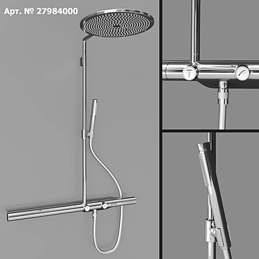 AXOR Showerpipe 800: Perfect Shower Solutions 3D model image 1 