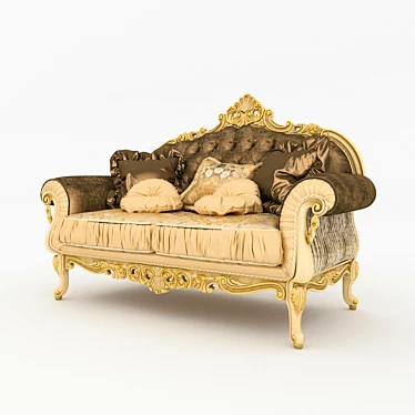 Opera Double Sofa: Italian Craftsmanship 3D model image 1 