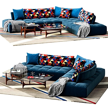 Contemporary Calanque Sofa 3D model image 1 