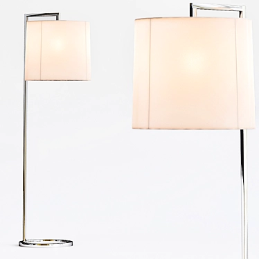 Modern Brass Belden Floor Lamp 3D model image 1 