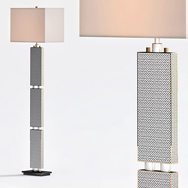 Elegant Brass Floor Lamp 3D model image 1 