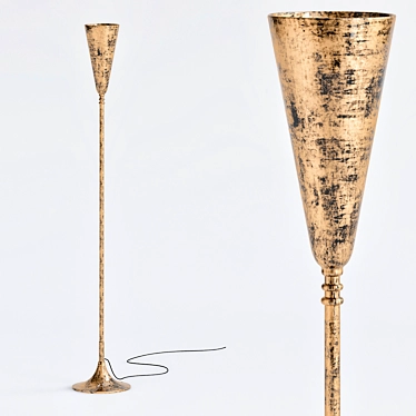 Sleek Frisco Floor Torch - Arteriors 3D model image 1 