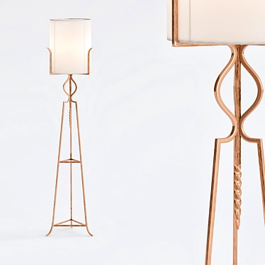 Elegant Hendrik Floor Lamp 3D model image 1 