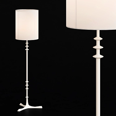 Modern Brass Nathan Floor Lamp 3D model image 1 