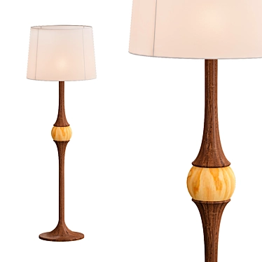 Sleek and Stylish Elwood Floor Lamp 3D model image 1 