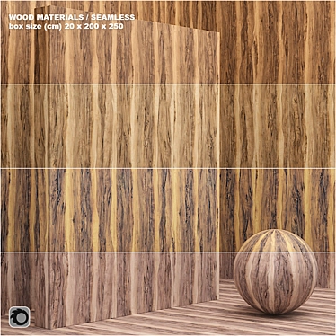 Seamless Wood/Veneer/Slab Set - 24-Piece Collection 3D model image 1 