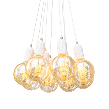 Modern Screw Pendant Lamp Bulb 3D model image 1 