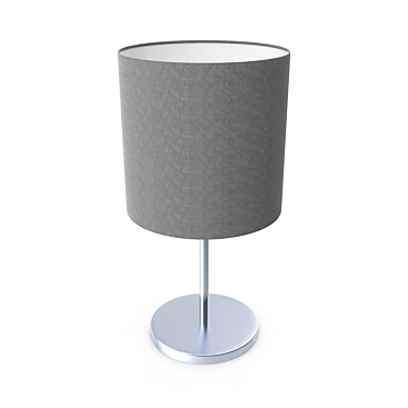 Sleek Silver Table Lamp 3D model image 1 