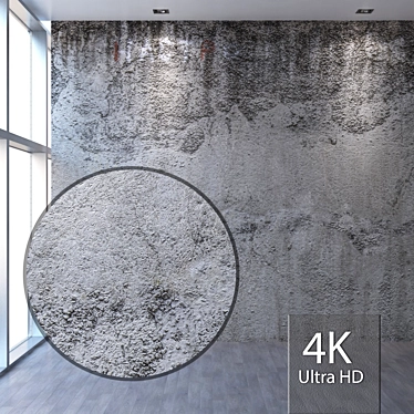 Seamless 4K Concrete Wall Texture 3D model image 1 