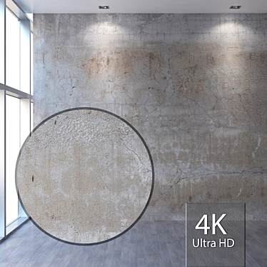 Seamless Concrete Texture: 4K Resolution 3D model image 1 