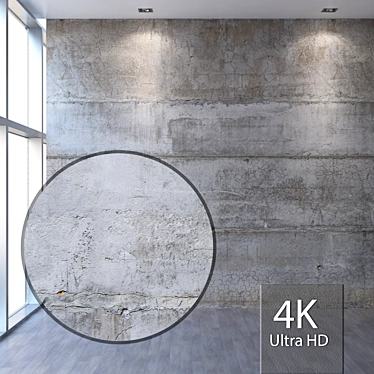 Seamless Concrete Wall Texture 3D model image 1 