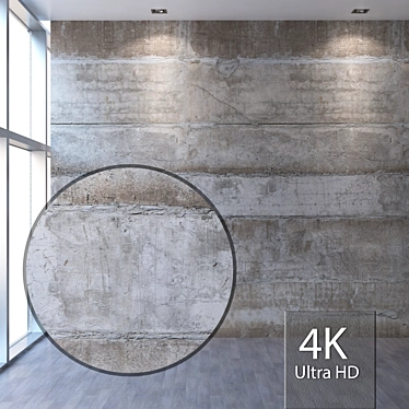 Seamless Concrete Wall Texture 3D model image 1 