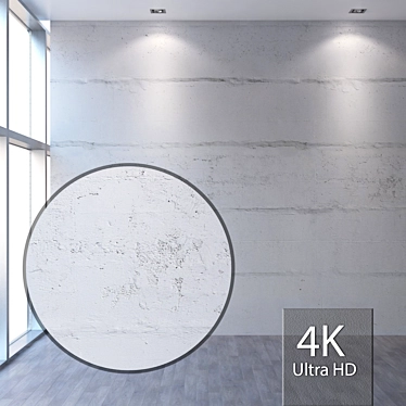 Seamless 4K Concrete Wall 3D model image 1 