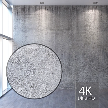 Title: Seamless 4K Concrete Wall 3D model image 1 