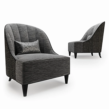 Elegant Josephine Armchair by Baker 3D model image 1 